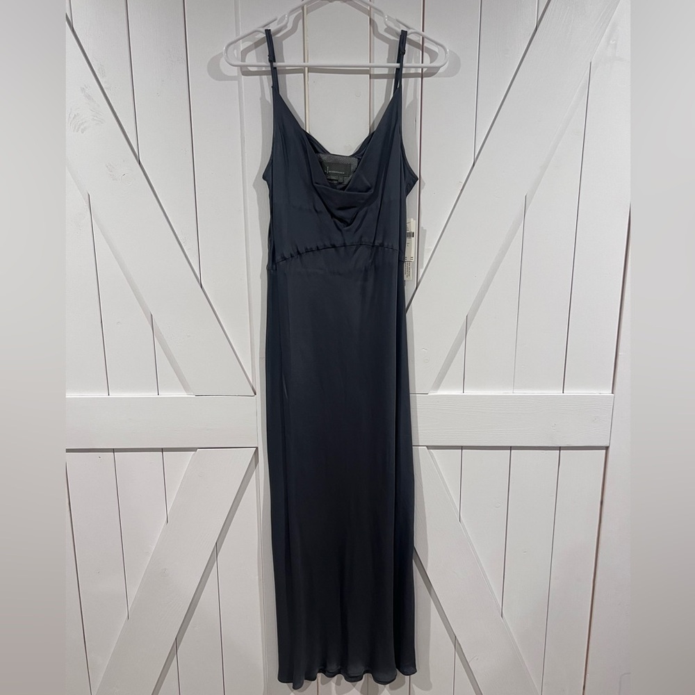 Anthropologie The Elyse Slip Dress in Carbon NWT size L - Picture 5 of 7